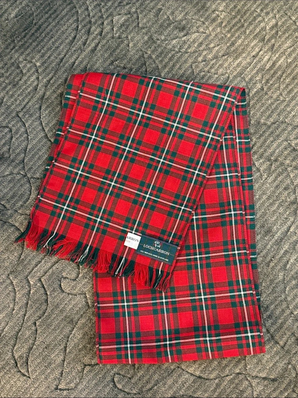 Men's Red Tartan Plaid Scarf - Classic Winter Accessory